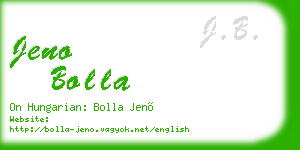 jeno bolla business card